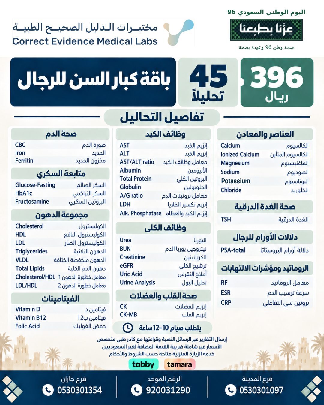 باقه كبار السن رجال - مختبرات الدليل الصحيح