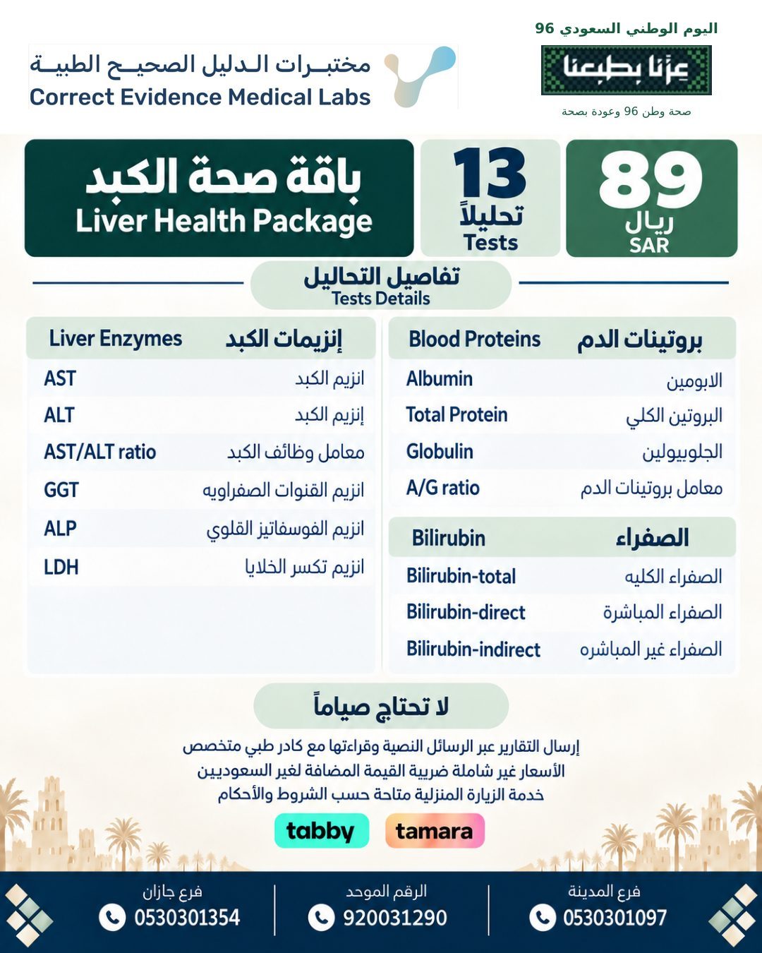 باقة صحة الكبد - مختبرات الدليل الصحيح